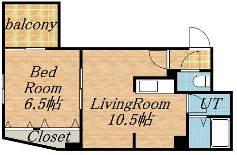 パークヒルズU・D・A(1LDK/7階)の間取り写真
