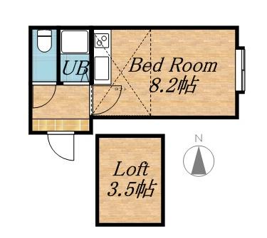 ラガール元町(ワンルーム/1階)の間取り写真
