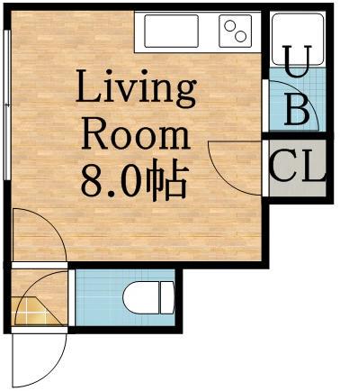 マクセル7-100(ワンルーム/2階)の間取り写真