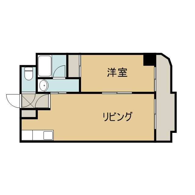 さくらハイツ3(1LDK/6階)の間取り写真