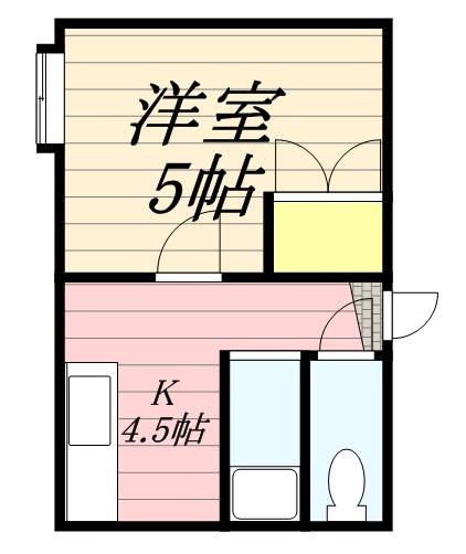 BEING21(1K/2階)の間取り写真