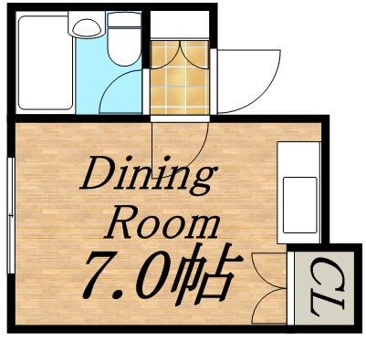 グランドール円山(ワンルーム/1階)の間取り写真