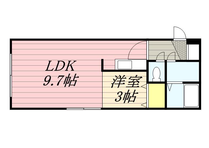 ノースグランデ30(1LDK/2階)の間取り写真