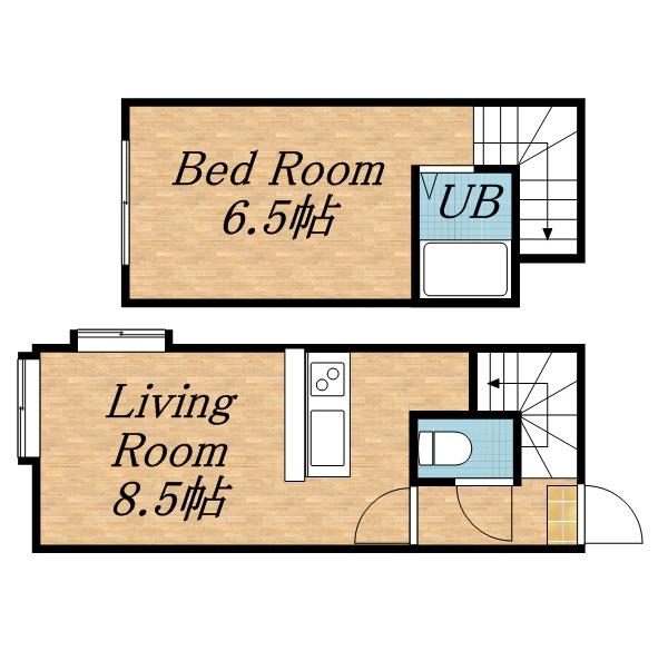 メゾン石狩A棟(1LDK/1階)の間取り写真