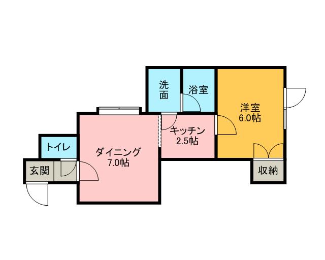 ブリーズハウス(1LDK/3階)の間取り写真