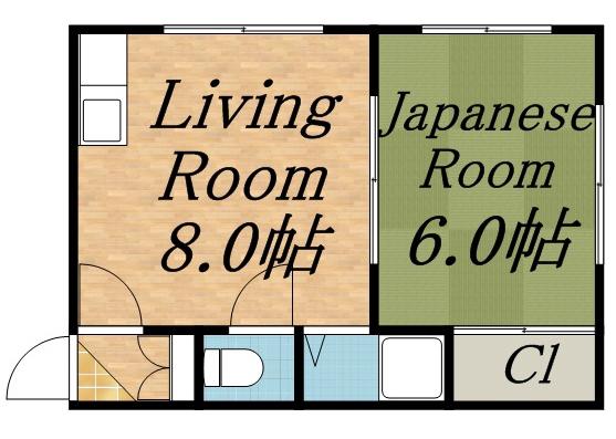 HARNESS麻生 (2LDK/2階)の間取り写真