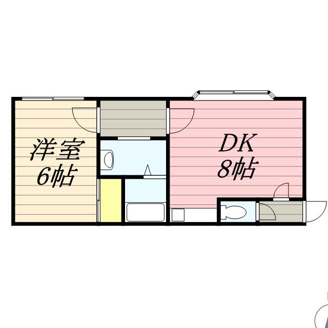 プレステージ札幌(1LDK/2階)の間取り写真