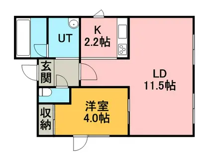 S-STAGE本町(1LDK/1階)の間取り写真