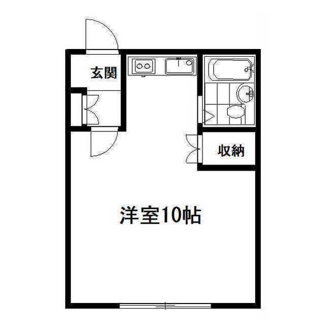 Vハウス(1K/2階)の間取り写真