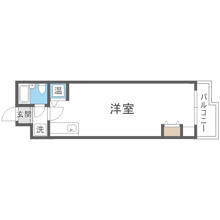 シャンボール植物園第2(ワンルーム/4階)の間取り写真