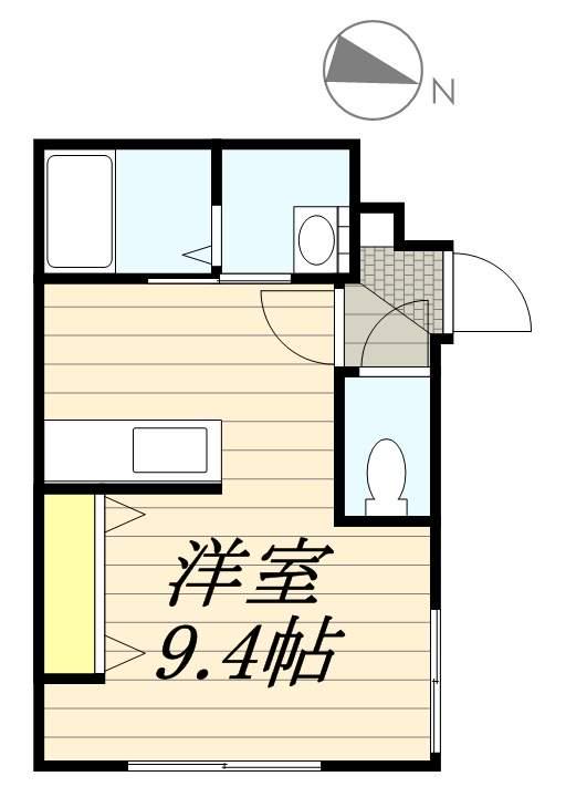 FLOS PROVA(1K/2階)の間取り写真