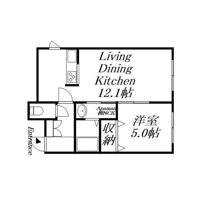 ステラカーサ(1LDK/4階)の間取り写真