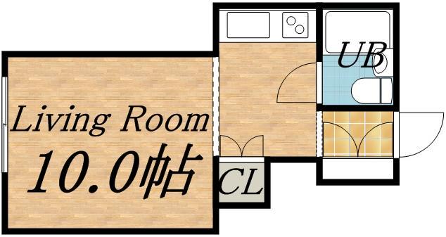 ブルーハイム(1K/2階)の間取り写真