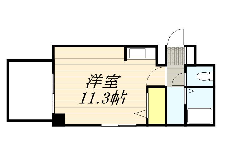 ハウスオブリザ北23条(ワンルーム/4階)の間取り写真