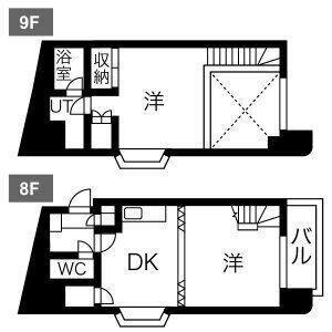 北4条レジデンス(1LDK/8階)の間取り写真