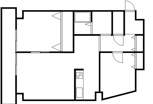 ブリーズ麻生(2LDK/6階)の間取り写真