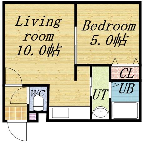 レアルコンシェルト(1LDK/3階)の間取り写真