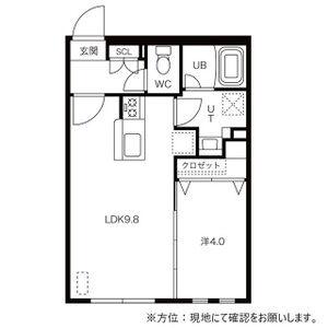 グランドサクセス北6条(1LDK/3階)の間取り写真