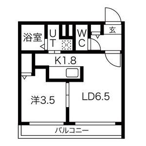 NICO麻生(1LDK/3階)の間取り写真