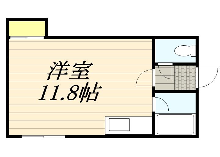 パークサイドN20(ワンルーム/2階)の間取り写真