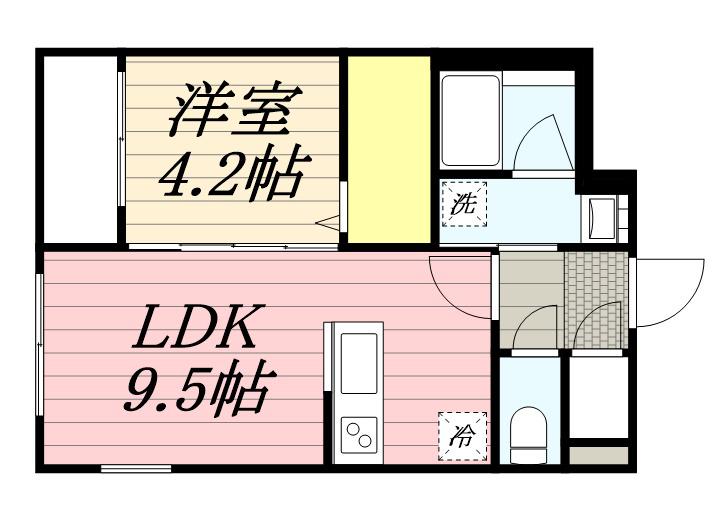 GRAND SUCCESS LUSSOグランドサクセス ルッソ(1LDK/2階)の間取り写真