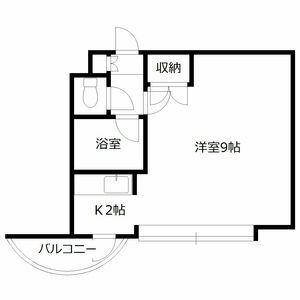 グランドール北30(1K/5階)の間取り写真