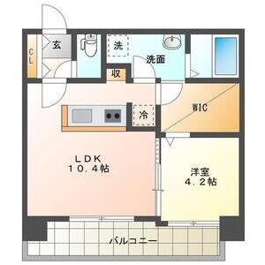 ピエス大通14(1LDK/2階)の間取り写真