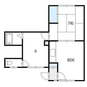 竹田マンション(2DK/2階)の間取り写真