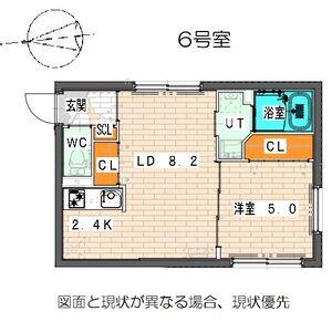 POSH桑園(1LDK/5階)の間取り写真