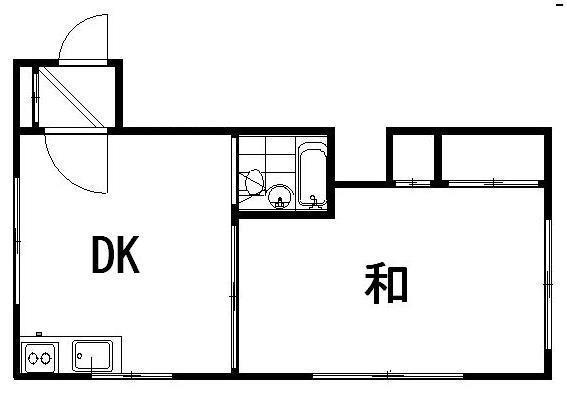 北洋ハイツ21(2DK/3階)の間取り写真
