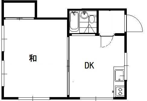 北洋ハイツ21(2DK/3階)の間取り写真