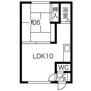 第2マンション永代(1LDK/3階)の間取り写真