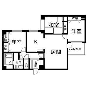 ハイム石蘭(3LDK/1階)の間取り写真