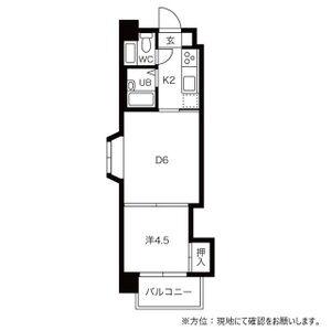 サングローリー(1DK/4階)の間取り写真