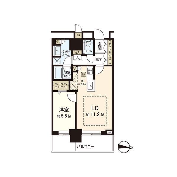 ONE札幌ステーションタワー(1LDK/19階)の間取り写真