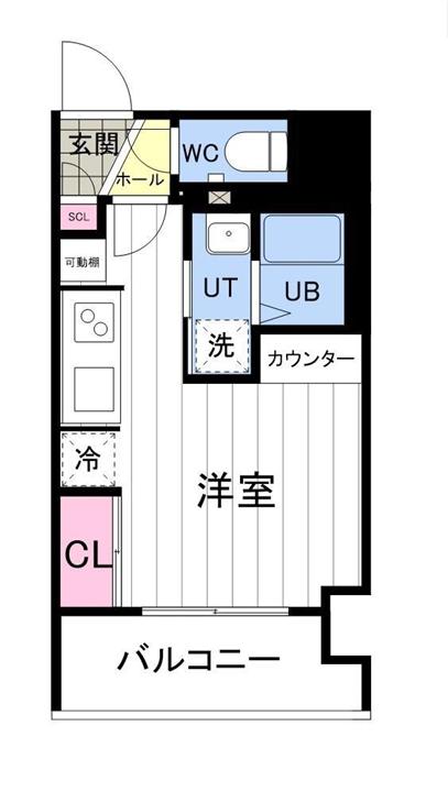 ASTER N13(1K/4階)の間取り写真