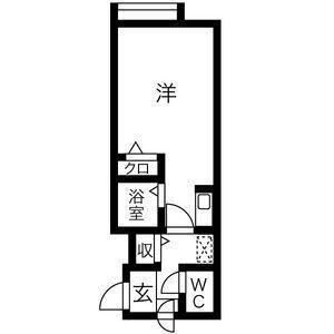 ファーロックコートK18(1K/4階)の間取り写真