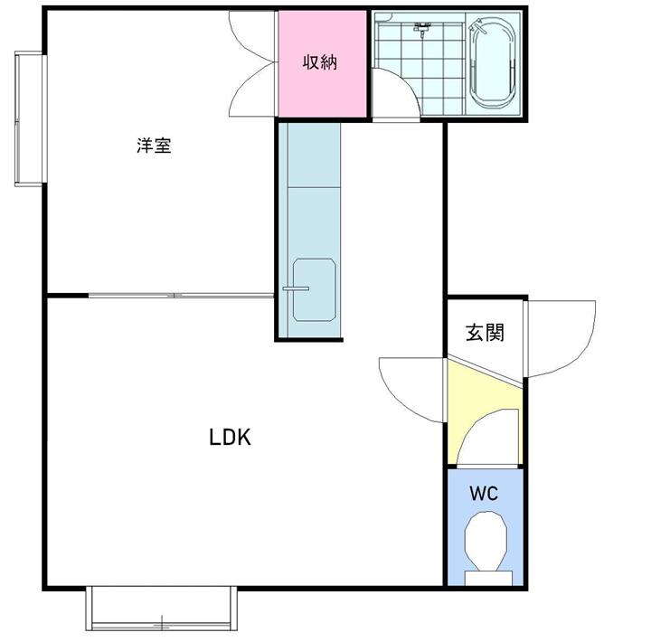 コンサドーレ元町(1LDK/3階)の間取り写真
