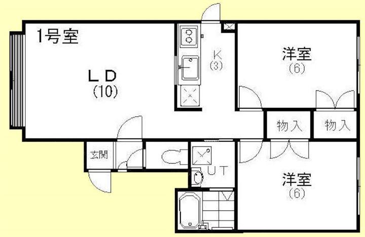 ルミエール栄(2LDK/3階)の間取り写真