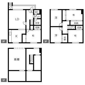 札幌市東豊線 環状通東駅 徒歩1分 2階建 築52年(5LDK)の間取り写真