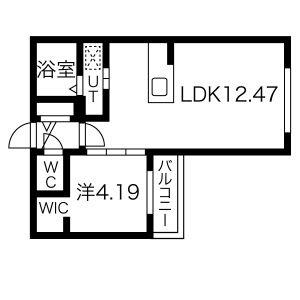 DOMINION N27 N27W3 M(1LDK/4階)の間取り写真