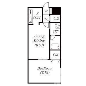 メゾンエクレーレ北18条(1DK/3階)の間取り写真