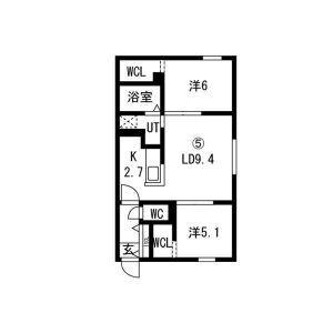 LE CLAIR ASABU(2LDK/4階)の間取り写真