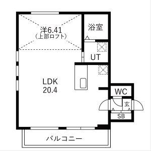 ピオネロ148(ワンルーム/3階)の間取り写真