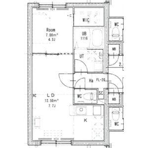 JEEK BLAU MOTOMACHI(1LDK/3階)の間取り写真