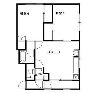 トミイハイツ25号(2DK/2階)の間取り写真