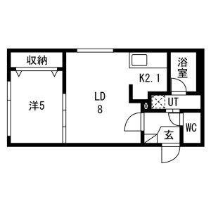 ドゥーロジュマンⅢ(1LDK/3階)の間取り写真
