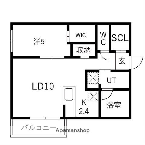 LEIALII511(1LDK/4階)の間取り写真