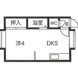 アルベールⅢ(1DK/3階)の間取り写真