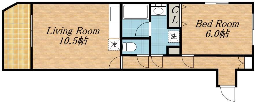 フォルテ616(1LDK/3階)の間取り写真
